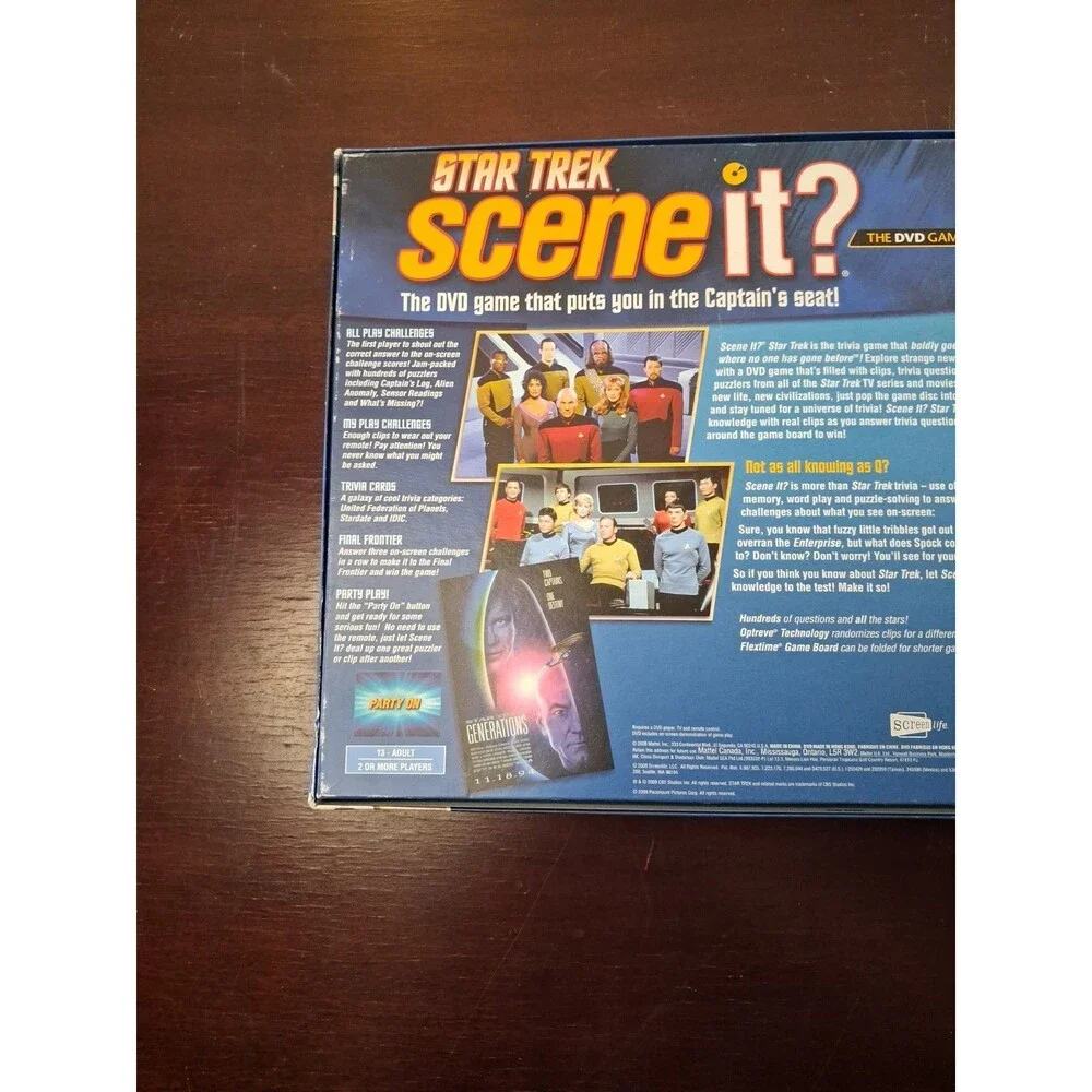 Star Trek Scene It? DVD Game with Real TV and Movie Clips, New Open Box